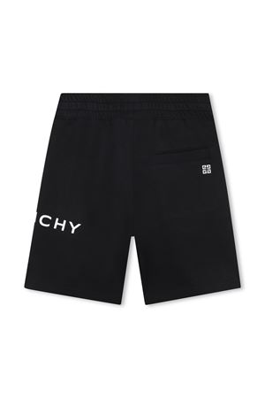 Black cotton blend shorts GIVENCHY KIDS | H3070909B